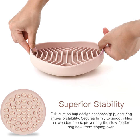 Slow Feeder Dog Bowls, Puzzle Silicone Dog Feeding Bowls with Suction Cups, Anti-Choking, Non-Slip Design, Reduces Boredom, Anxiety, Ideal for Med...