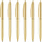 Unibene 6 Pack Gold Click Ballpoint Pens - Black ink Medium Point(1 mm), Metallic Retractable Pen Nice Gift for Business Office Students Teachers ...
