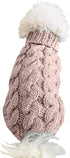 Pet Dog Turtleneck Knitting Sweater Coat Winter Warmer Thickening Pullover Knitwear Crochet Coat Clothes for Small Medium Large Dog Puppy Cat (L, ...