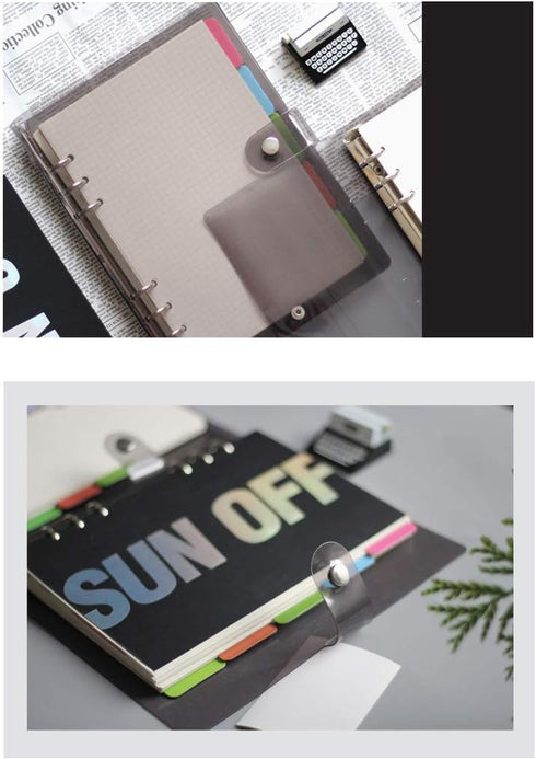 A6 PVC Binder with Pages,Black...