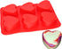 X-Haibei Love 6 Heart Shape Silicone Mold Lotion Bars Soap Moulds Cake Muffin Baking Deep Cavity 4oz per Cell...