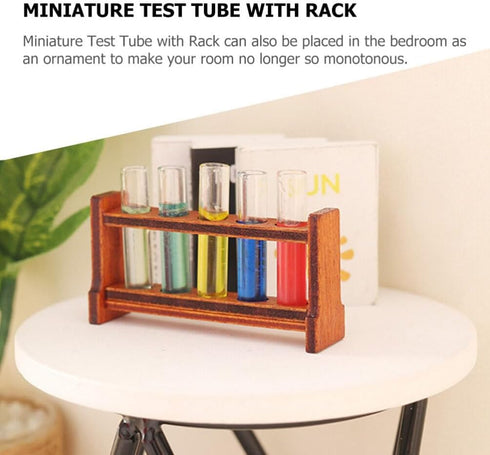 Furniture 1 Set Dollhouse Toy Doll House Furniture Miniature Test Tube Model Mini Test Tubes Science Tube Rack Mini Props Small House Accessories ...