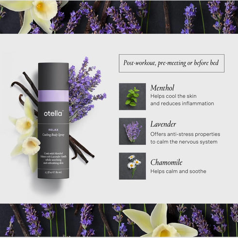 Cooling Body Spray with Cooling Menthol with Aromatherapy Scents to help Cool, Energize, Concentrate and Relax (Relax - Lavender Vanilla)...