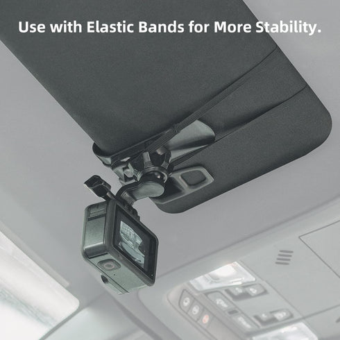 Car Sun Visor Mount VLOG/Video Holder, Quick Clip Mount for Car Sun Visor Compatible with DJI Action 4/3, Insta360, AKASO and More...