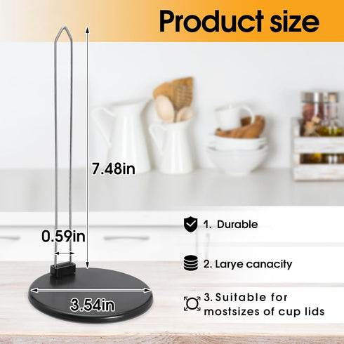 3 Pieces Tumbler Lid Organizer, Lid Organizer with Collapsible Design, Can Accommodate Up to 10 Cup Lid, Saves Kitchen Cabinet and Countertop Spac...