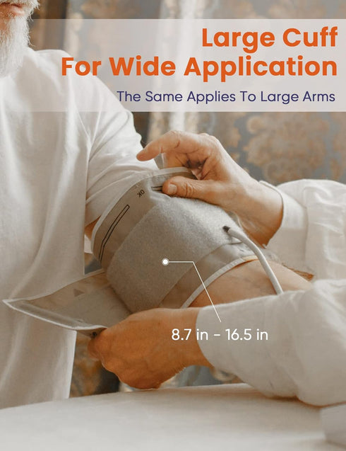 Blood Pressure Monitor,AILE blood pressure machine Upper Arm Large Cuff(8.7"-16.5"Adjustable),automatic high blood pressure cuff for home use,(BP)...