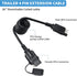 4 Way Flat Trailer Extension Coiled Cable 3 Feet Male and Female Wiring Harness Adapter Extension Wiring Cable with Dust Cover Plug & Play Connect...