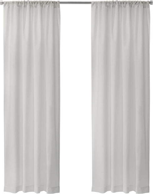 Weathershield Insulated Sheer Rod Pocket Curtain Panel 50 x 84 in White...