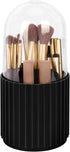 JessLab Makeup Brush Holder Organizer with Lid, 360 Degree Rotatable Makeup Brush Organizer Spinning Cosmetics Holders Brush Storage Box Display f...