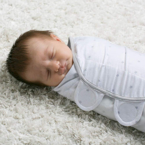 Baby Swaddle Blanket Adjustable for 0-3 Months - Newborn to Infant Baby Swaddle Wrap Set (3 Pack - Gray Cloud, Stripe, Stars) for Baby Boy Girl Ge...