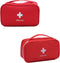 2Pack Portable Empty First Aid Bag Medical Storage Bag Mini Emergency Survival Pouch Bag for Camping Hiking Home Travel Red (2Pcs Red)...