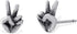 Boma Jewelry Sterling Silver Peace Sign Hand Stud Earrings...