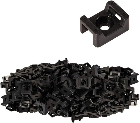 GTSE 100 Pack Of Black Screw Mounts, Zip Ties Up To 0.2" Wide, Saddle Type Zip Tie Anchors...