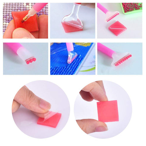 100Pcs 5D Diamond Painting Glue Clay Set Paste DIY Sticker DIY Painting Glue Clay Dotting Diamonds Point Pen Painting Wax Set Tool for DIY Craft P...