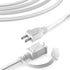 BBOUNDER 3Ft 2-Prong Power Extension Cord with Double Fuses and Tamper Guards, 7A 125V, Heavy Duty Outlet Extension Cable for Garage Office Worksh...