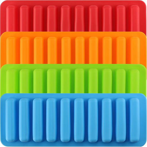 10 Cavity Long Stick Silicone Candy Chocolate Molds For Chocolate Gummy Candy Caramel Set Of 4...