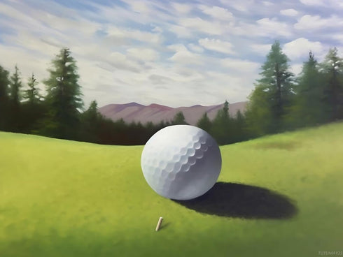 TUTUMAY21 Golf Diamond Painting Kits Golf Ball on A Green for Adults Beginner, Diamond Art Paint by 5D Full Round Drill Gem DIY Craft for Home Wal...