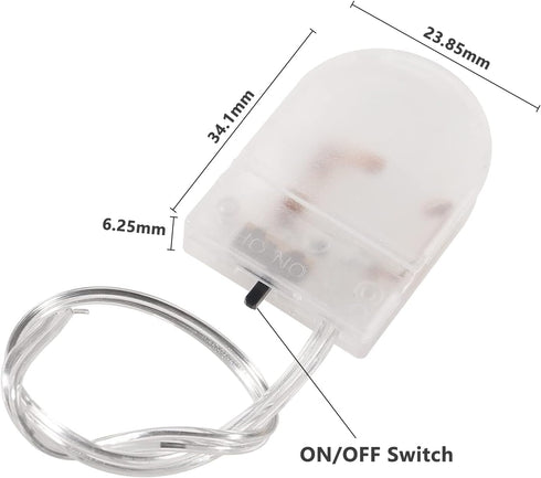 5pcs Button Battery Holder Coin Cell Battery Holder with Switch CR2032 1 X 3V Battery Holder Battery Storage Boxes Cover with Wires On ON-Off Swit...