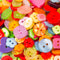 AKOAK 1 Bottle (Approx. 400Pcs) Handmade Candy-Colored Children's Clothing Buttons, Square/Heart-Shaped/Flower-Shaped, a Variety of Shapes and Col...