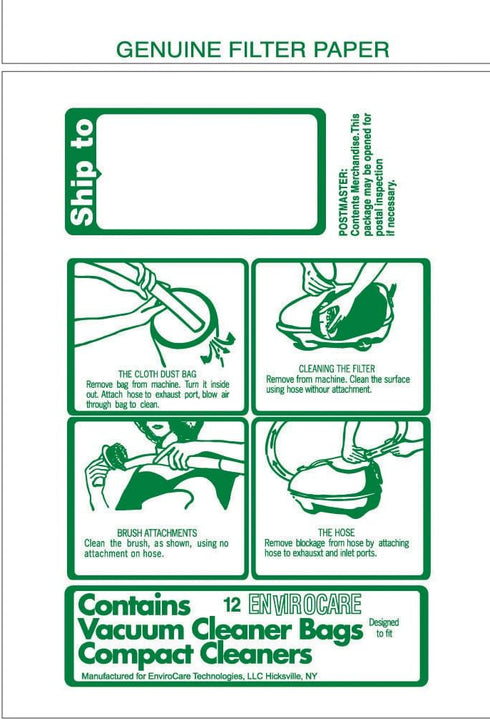 EnviroCare Replacement Vacuum Cleaner Dust Bags Made to Fit TriStar and Compact Canisters 12 pack...