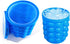 BULUSHI Large 2 in 1 Silicone Ice Bucket & Ice Mold with lid,Silicon Ice Cube Maker Genie, Portable Silicon Ice Cube Maker Blue 13.2X13.2X14CM...