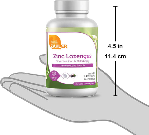 Zahler Elderberry Zinc Lozenges for Adults & Kids - Delicious Chewable Zinc & Sambucus Elderberry Lozenges for Immune Support - Kosher, Made in US...