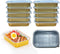 Aluminum Foil Pans with lids 10pack Heavy Duty 2LB Small foil pan 8.5"×6" Disposable, For Microwave & Oven Safe Cooking,Baking,A takeaway food con...