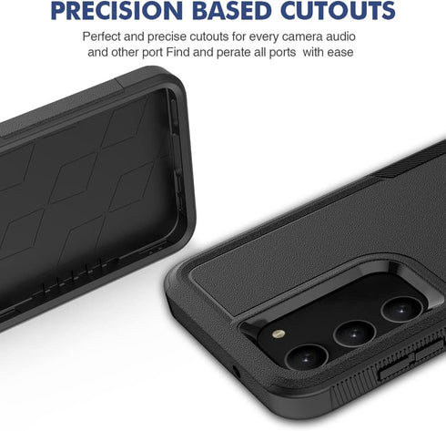 for Samsung Galaxy S23 Case: Dual Layer Protective Heavy Duty Cell Phone Cover Shockproof Rugged with Screen Protector - Military Protection Bumpe...