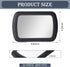 1 PC Car Visor Makeup Mirror with Clip, 6.65In x 4.33In Portable Durable Glass ABS Vehicle Sun-Shading Mirror, Universal Waterproof Automotive Rea...