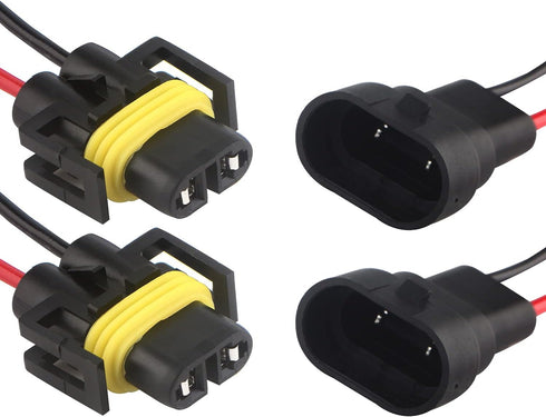 H8 H11 880 881 Male Socket Adapter Connector Wiring Harness&Female Adapter Wiring Harness Sockets Wire Compatible with Headlights or Fog Lights 2S...
