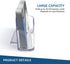 4 Pack Business Card Holder for desk - Office Clear Business Card Holder Stand,Display Plastic Business Card Stand Acrylic Business Card Holder...