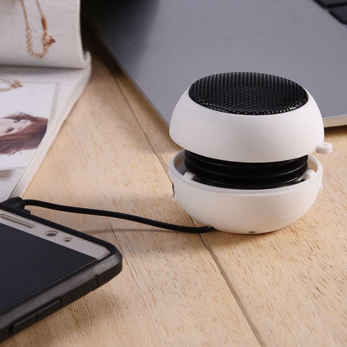 Mini Portable Travel Speaker Rechargeable Speaker with 3.5mm Audio Jack for iPod, MP3, MP4, MP5, Cell Phones, Computers etc.(White)...