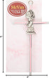 Praying Little Girl Pink 6 Inch Metal Hanging Wall Cross...