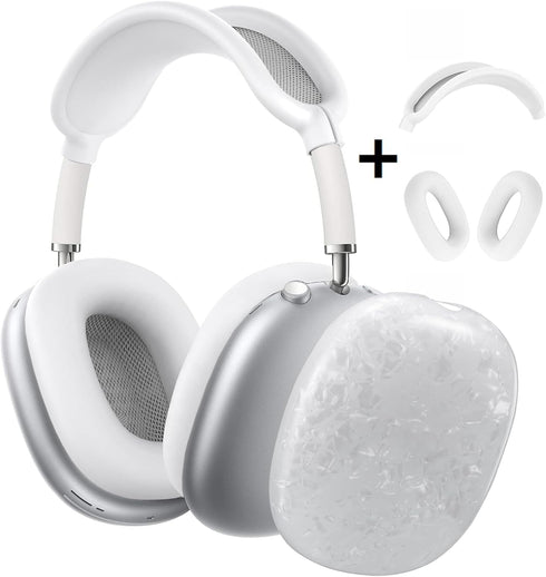 for Cute Glitter Airpods Max Case with Cleaner Kit, Anti-Scratch Shell Pattern Ear Pad Case Cover/Ear Cups Cover/Headband Cover for AirPods Max Co...