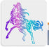 Large Patterned Horse Stencil 11.8×11.8inch Square Mandala Horse Stencil Template with Paint Brush Reusable Running Horse Drawing Templates for Cr...
