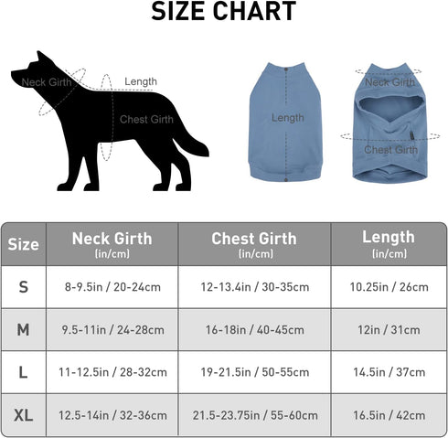 Soft Fleece Dog Sweatshirt - Warm Dog Sweaters for Small Medium Dogs Cats Cold Weather - Cat Sweater Pullover Stretchy Hoodie Easy On - Comfortabl...