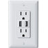 ECHOGEAR USB Outlet - 3.1 Dual USB Power Outlet with 2X AC Outlets & 2X USB-A Ports - Easy Install includes Wall Plate, Hardware & Outlet Receptac...