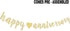 LINGTEER Happy Anniversary Gold Glitter Heart Bunting Banner Perfect for Wedding Anniversary Party Decorations....