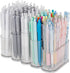 Yesesion Clear Pen Holder for Desk, Plastic Pencil Cup with 5 Compartment for Marker, Ballpoint Pens, Art & School Accessories, Stationery, Crayon...