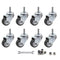 Luomorgo 8 Pcs 1" Caster Wheels Swivel Stem Casters for Small Tiny Shopping Cart Trolley Wheel, No Noise TPE M6 x 15mm Threaded Stem Caster, 141lb...
