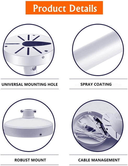 Security Camera J-Type Wall Mount Junction Box Bracket, Dome Camera Mount Universal Camera Wall Mounting Bracket/IP Camera for CCTV Security Camer...
