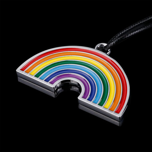 Rainbow Car Charm, Metal Chrome Shinning Hanging Ornaments for Car Rear View Mirror, Car Pendant Decoration, Never Fade in The Sun...