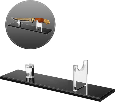 Knife Display Stand Acrylic Knife Stand, Desktop Knife Display, Single Knife Holder for Home Decor (Black Base)...