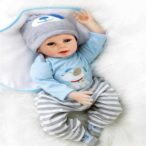 Reborn Baby Dolls Boy Clothes for 17-22 Inch 4 pcs Sets Fit 17-22" Newborn Baby Dolls Clothes...