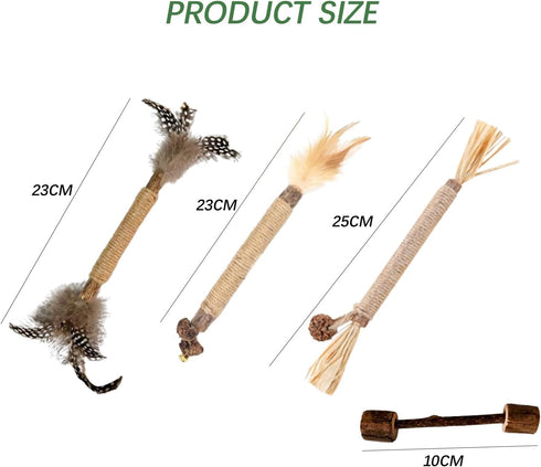 Kamanda Cat Toys, 8Pcs Silvervine Cat Toy, Silvervine Sticks Cat Toys for Indoor Cats, Cat Kitten Chew Toys for Aggressive Chewers, Cat Dental Toy...