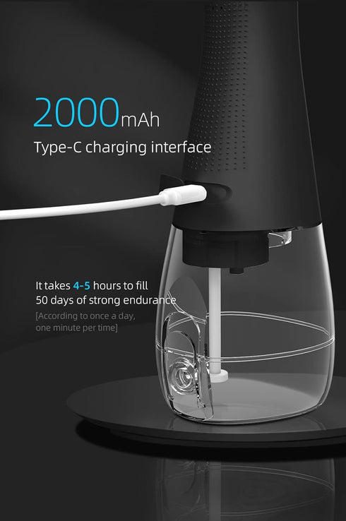 Water Floss Floss, 5 Cleaning Modes, Oral doucher for Removing Plaque, IPX7 Waterproof and Rechargeable, Suitable for mild Gums (300ml)...