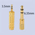 Headphone Adapter 6.35mm Male to 3.5mm Female Stereo Audio Aux Adapter 1/8 Inch to 1/4 Inch Headphone Jack Adapter for Guitar Amplifier, Headphone...