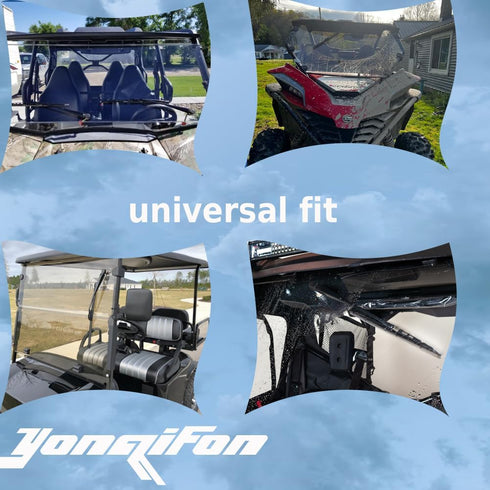 Universal Manual UTV Windshield Wiper Kit with Wiper Blade Golf Cart Windshield Wiper for CFMOTO Polaris Ranger RZR Can Am Kawasaki Honda Pioneer ...