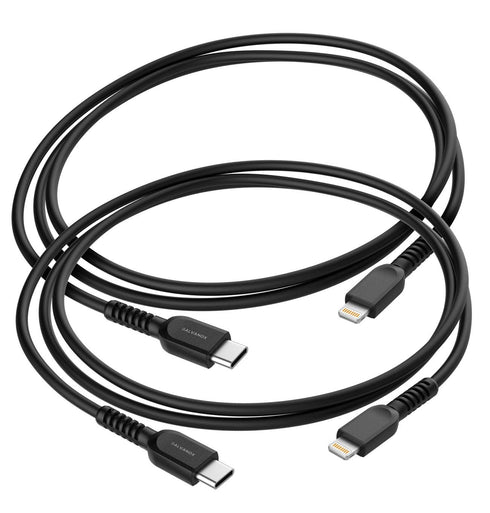 GALVANOX USB C to Lightning Cable (2 Pack) Apple MFi Certified iPhone Fast Chargers (3ft + 6ft) Charging Cords Compatible with iPhone 11/12/13/14 ...