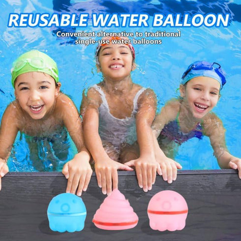Reusable Water Balloons,Pool Beach Toys for Kids Ages Over 3 Years Old,Outdoor Activities Water Games Toys Self Sealing Water Splash Ball for Fun...
